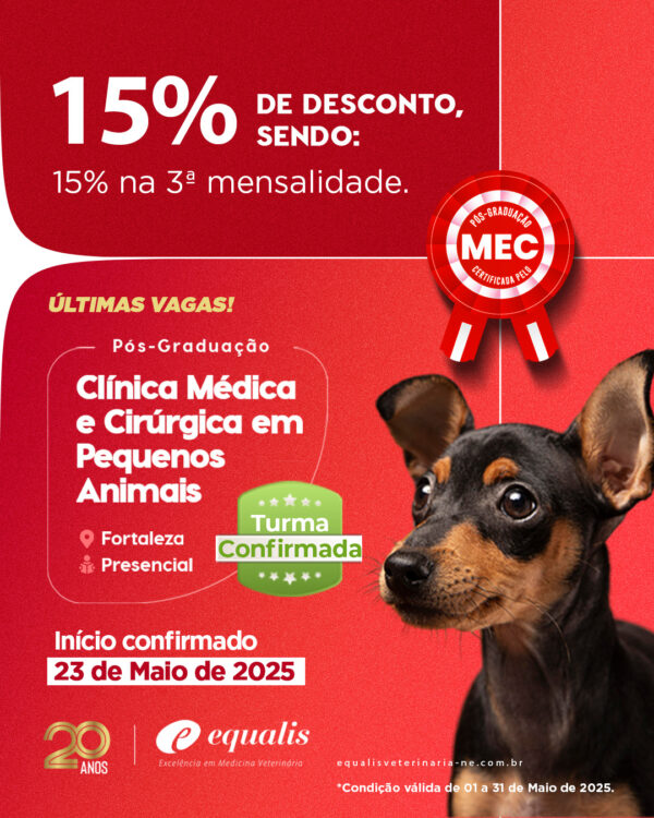 Curso de Pós-Graduação em Clínica Médica e Cirúrgica em Pequenos Animais Presencial Fortaleza 2025
