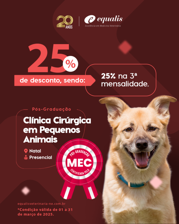 Curso de Pós-Graduação de Clínica Cirúrgica em Pequenos Animais Presencial Natal 2025